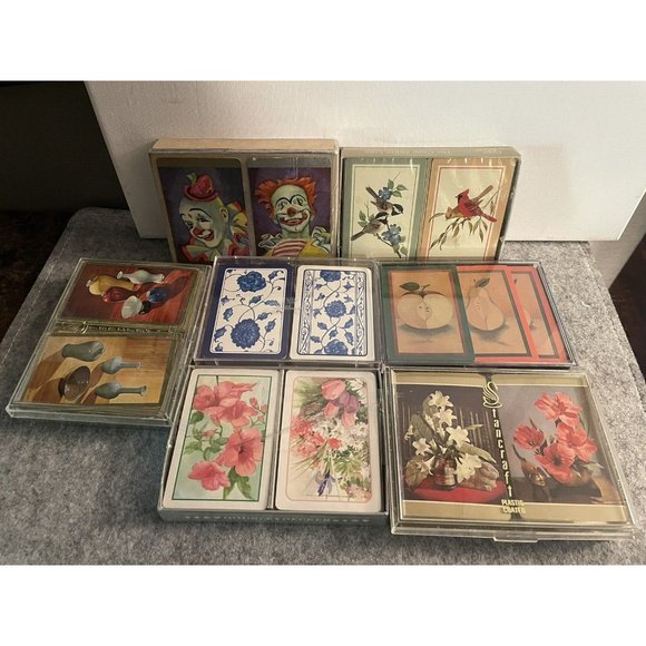 Vintage Playing Cards 7 Double decks Some never used #639 - Picture 1 of 11